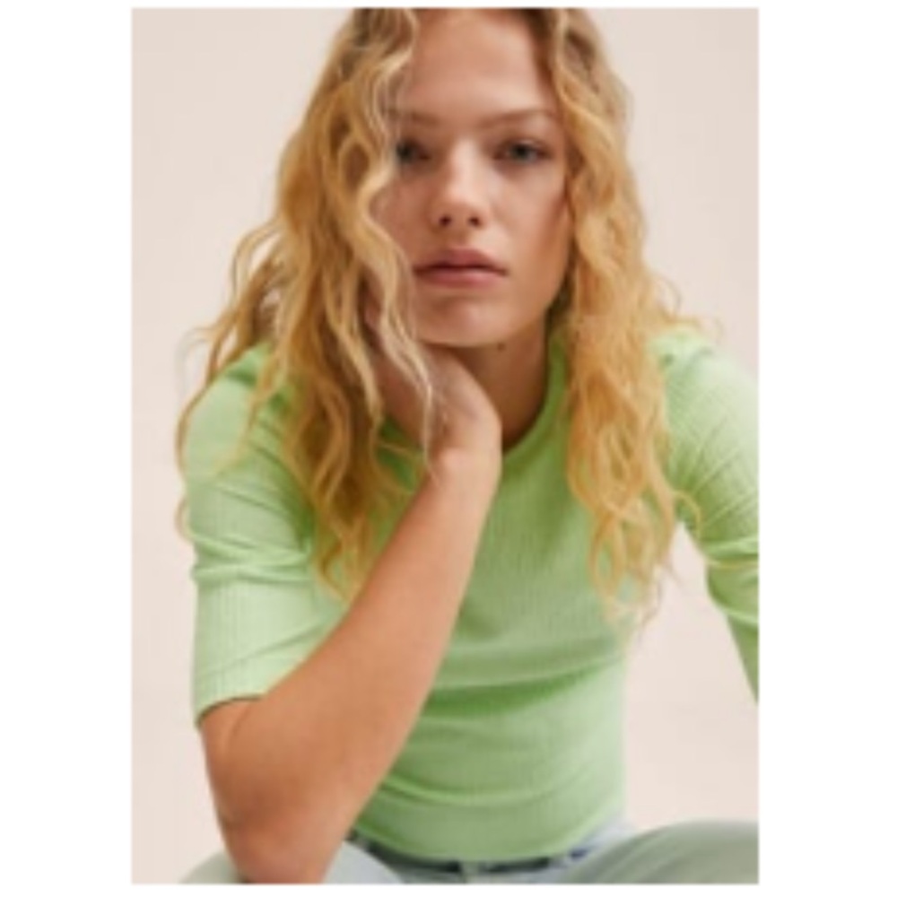Mango Light Green Top